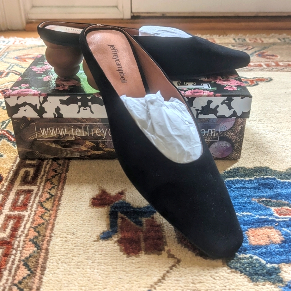 Jeffrey Campbell Cryptic Square-Toe Mules